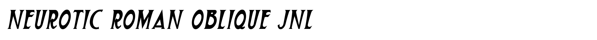 Neurotic Roman Oblique JNL image